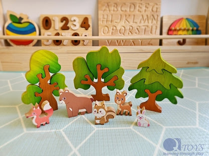 QToys Australia (USA) Woodland Animal Play Set